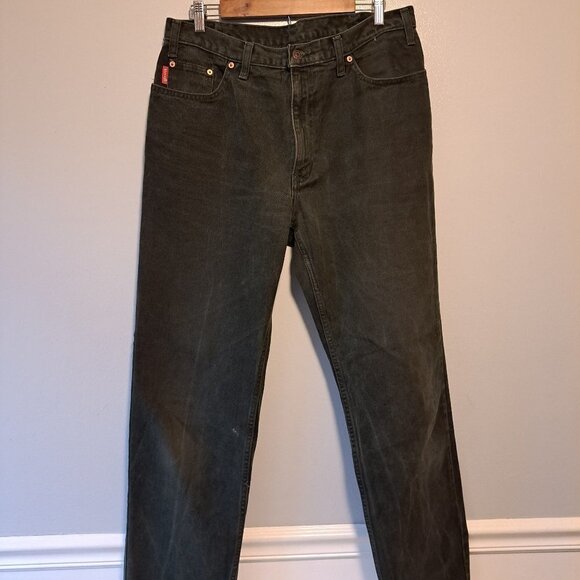 Mustang for Men's Jeans Denim Straight Casual Green Pocket Button Zip Size 36x32 - Picture 1 of 11